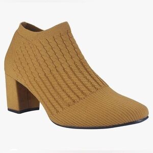 Impo Nancia Block Heel Stretch Knit Ankle Booties with Memory Foam - NWT